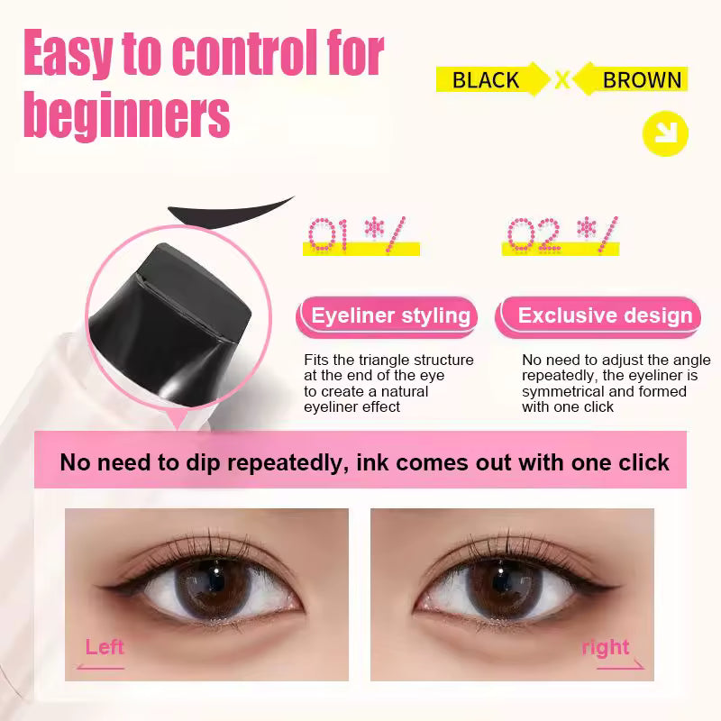 Stylo Eyeliner Stamper Rotatif 2-en-1